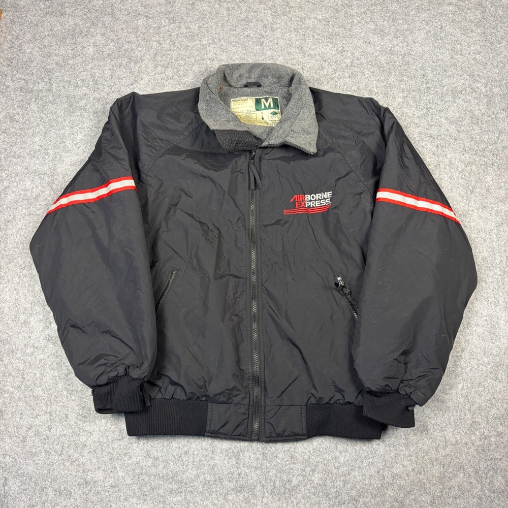 Vintage Wear Guard Airborne Express Jacket Black Insulated Workwear Bomber M